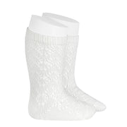 Condor Geo Knee Socks - White