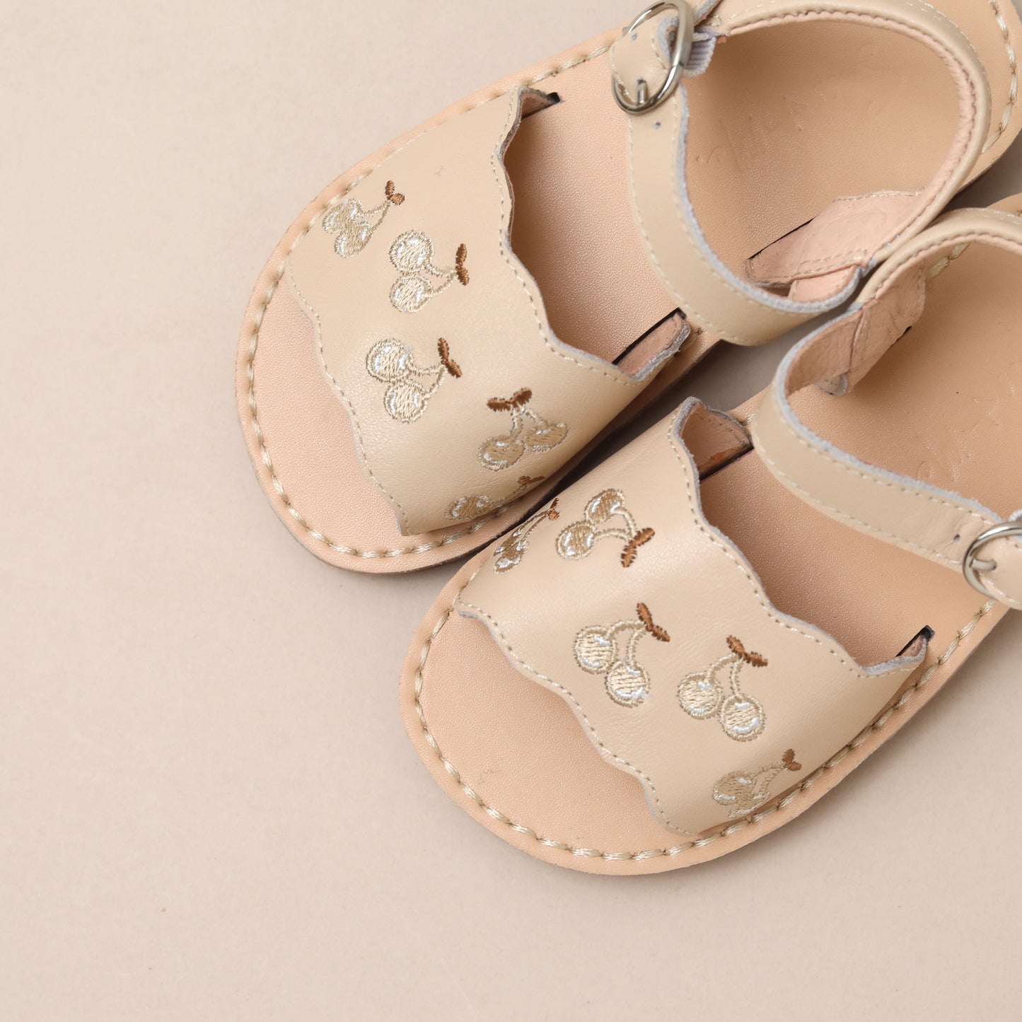 Cherry Sandals - Nude