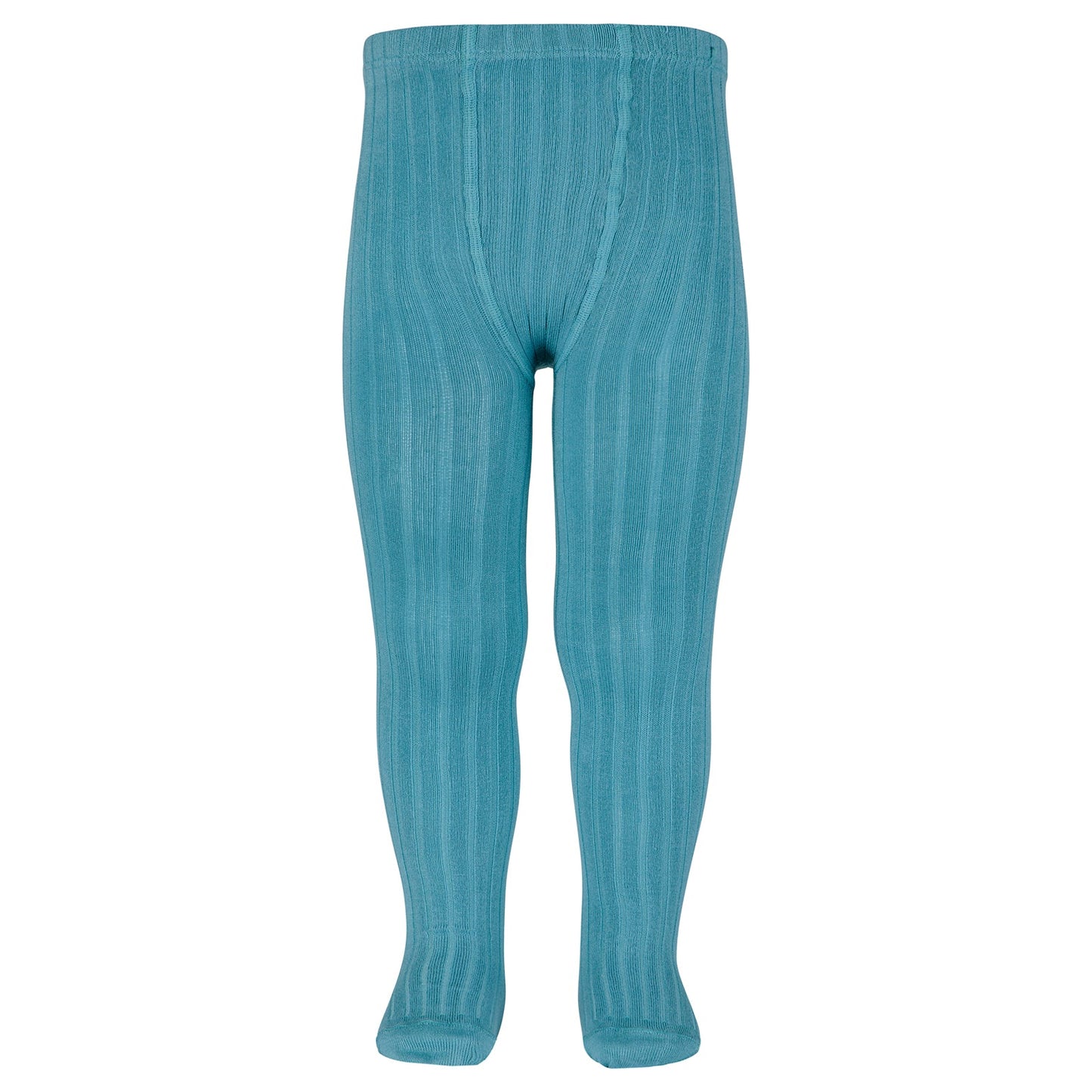 Condor Ribbed Tights - Stone Blue