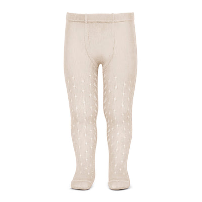 Spike Openwork Tights - Linen