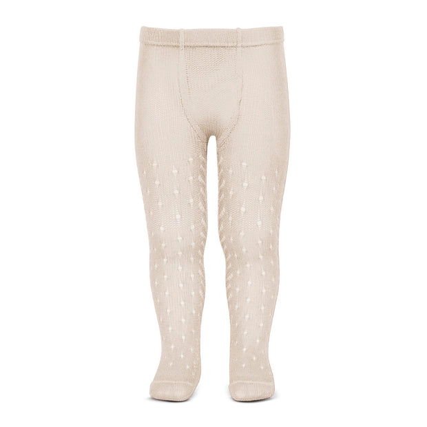 Spike Openwork Tights - Linen