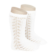 Warm Cotton Knee Socks - White