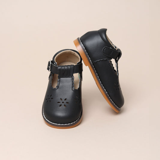 Scallop Daisy T Bars (Velcro) - Matte Black