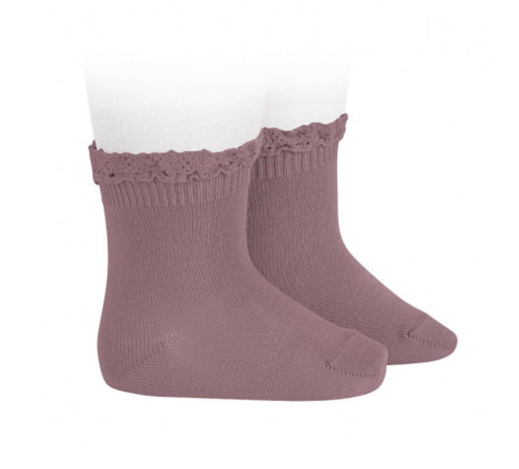 Sale Condor Lace Edge Ankle Socks