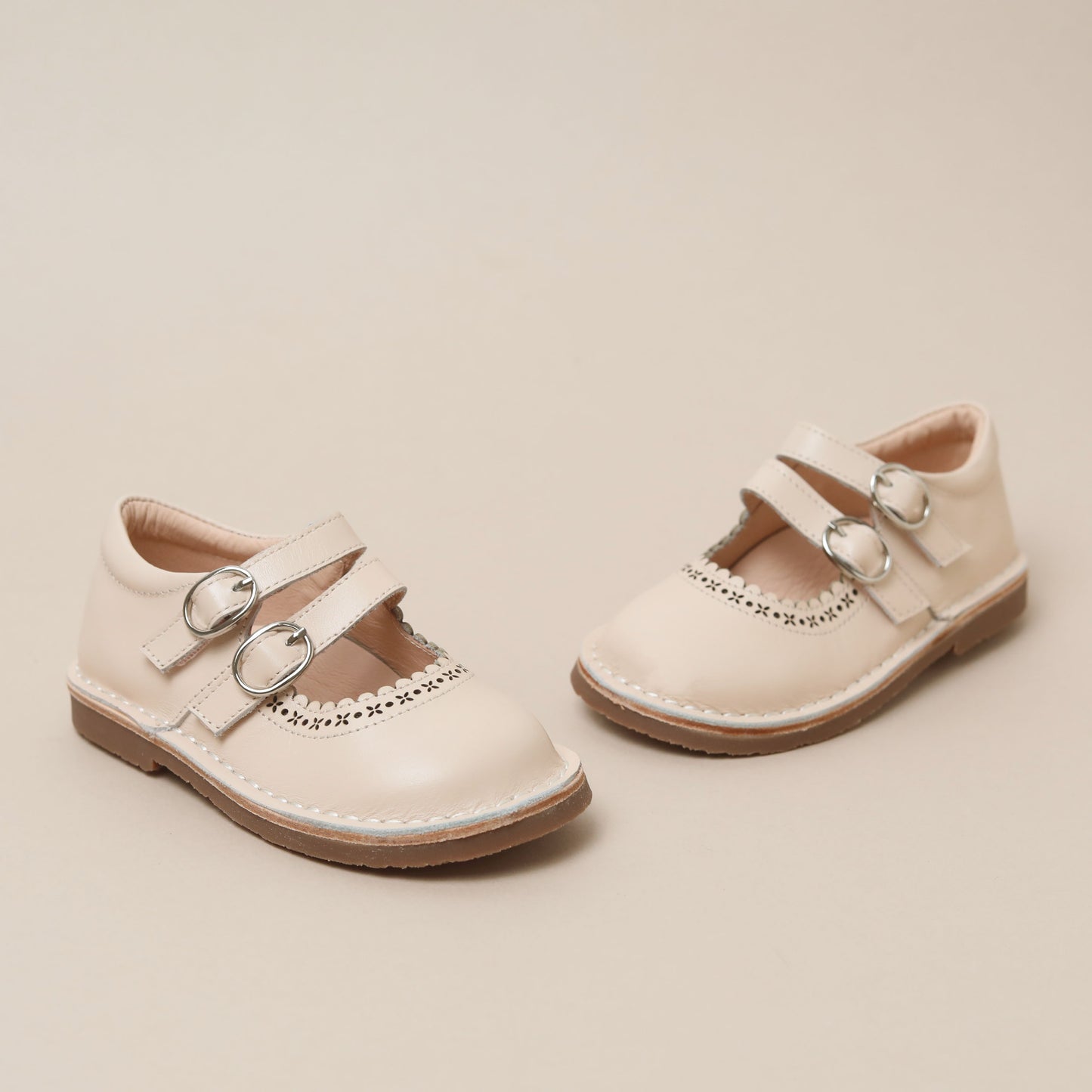 Double Strap Mary Jane - Nude