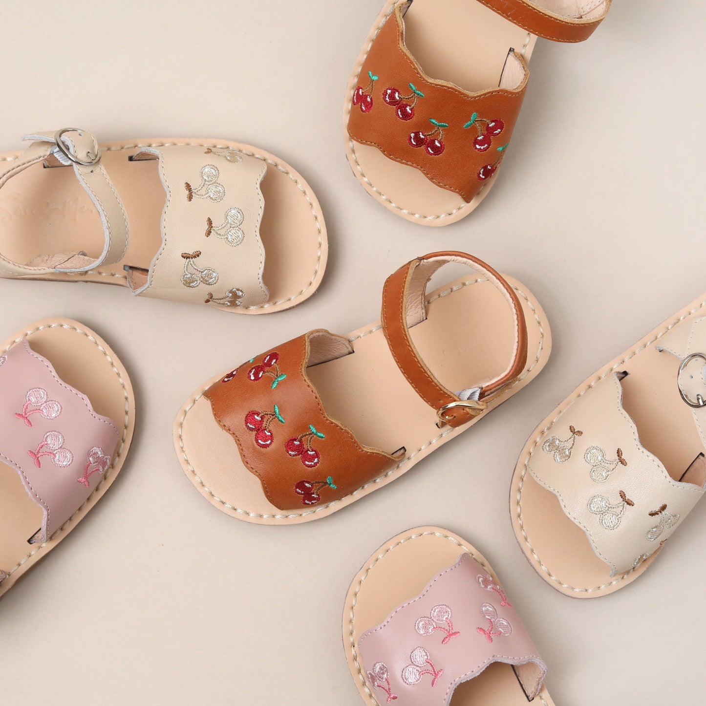Cherry Sandals - Tan