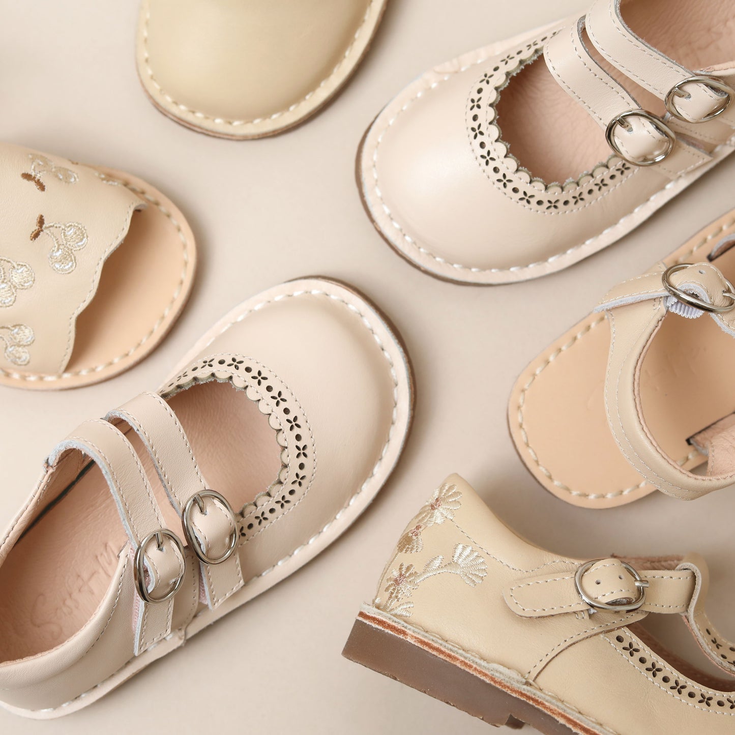 Cherry Sandals - Nude