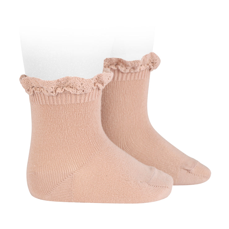 Sale Condor Lace Edge Ankle Socks