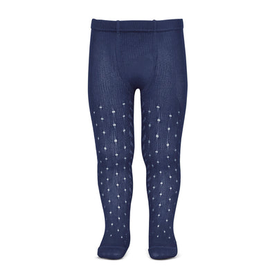 Spike Openwork Tights - Navy