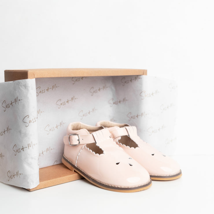 Scallop T Bars - Patent Hint Of Pink