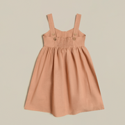 'Noelle' Linen Peach Dress