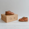 Lace Brogue Shoes - Tan