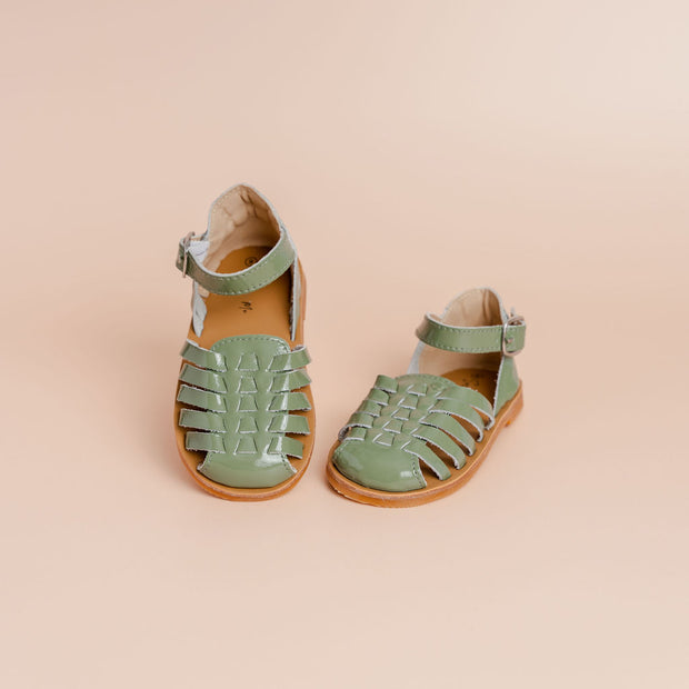 Roma Sandals - Patent Green