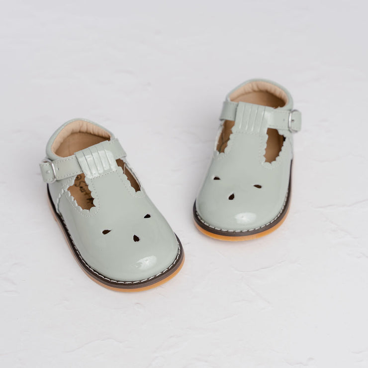 Scallop T Bars - Aqua Patent
