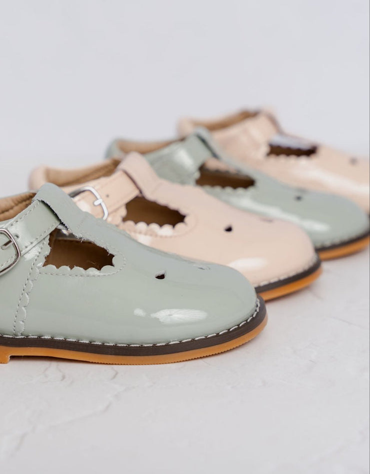 Scallop T Bars - Aqua Patent