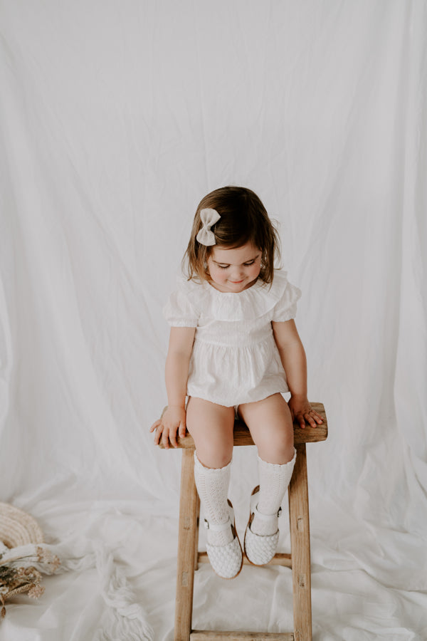 Blake Weave Sandals - White