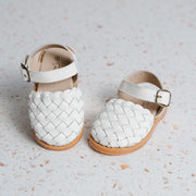 Blake Weave Sandals - White