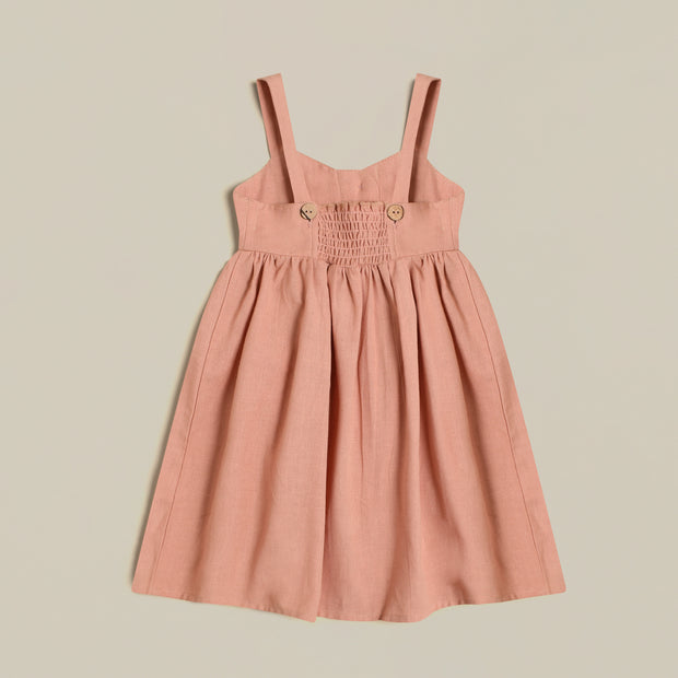 'Noelle' Linen Rose Dress