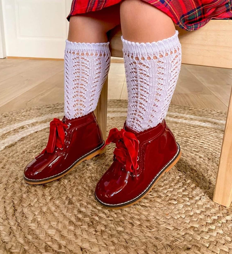 Nova Boots - Burgundy Patent