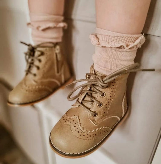 Brogue Boots - Olive