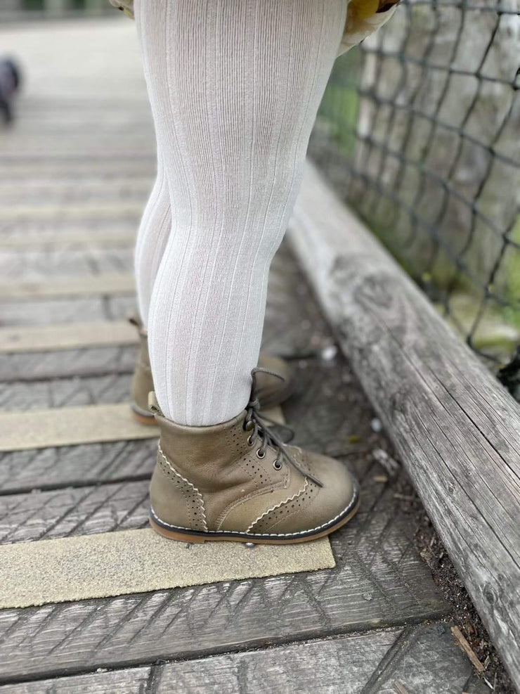 Brogue Boots - Olive