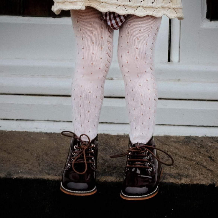 Nova Boots - Chocolate Patent No Ribbon Laces